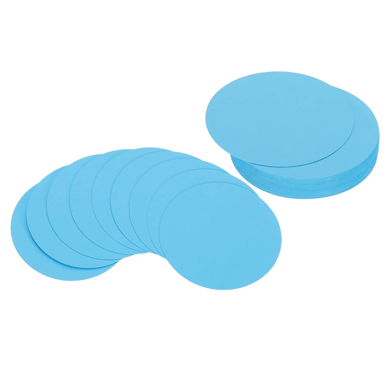 3inch Circle Card Stock, 50Pcs Cutouts Paper Thick Cardstock Coaster Sky Blue