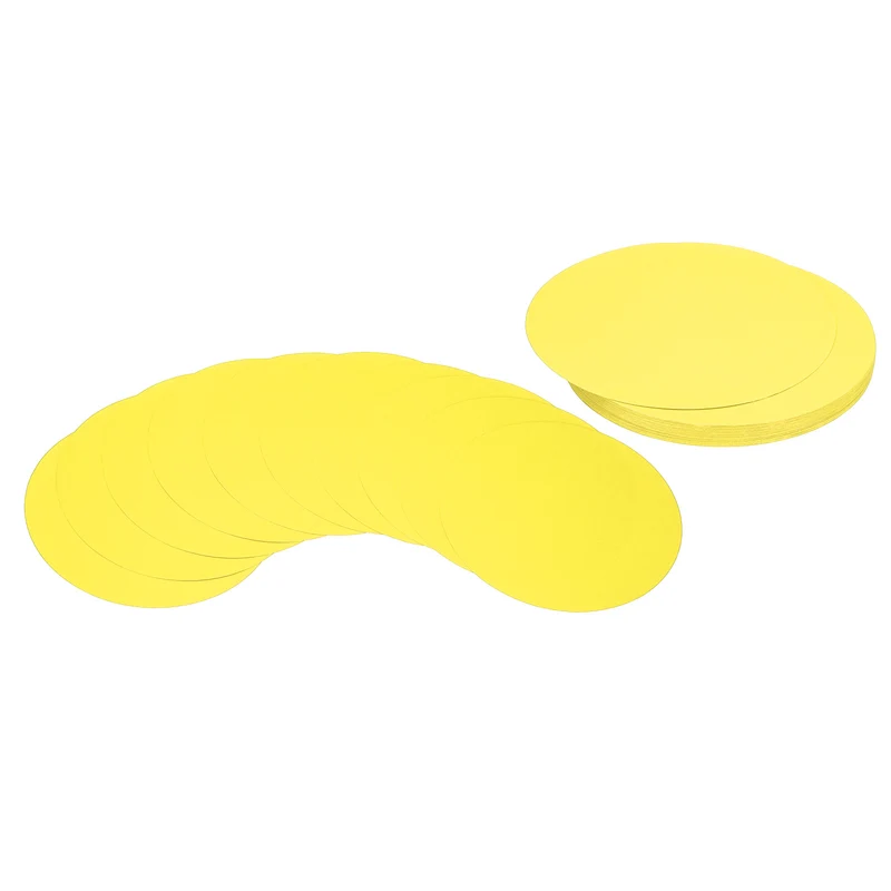 7inch Circle Card Stock, 36Pcs Round Shape Cutouts Paper, Yellow