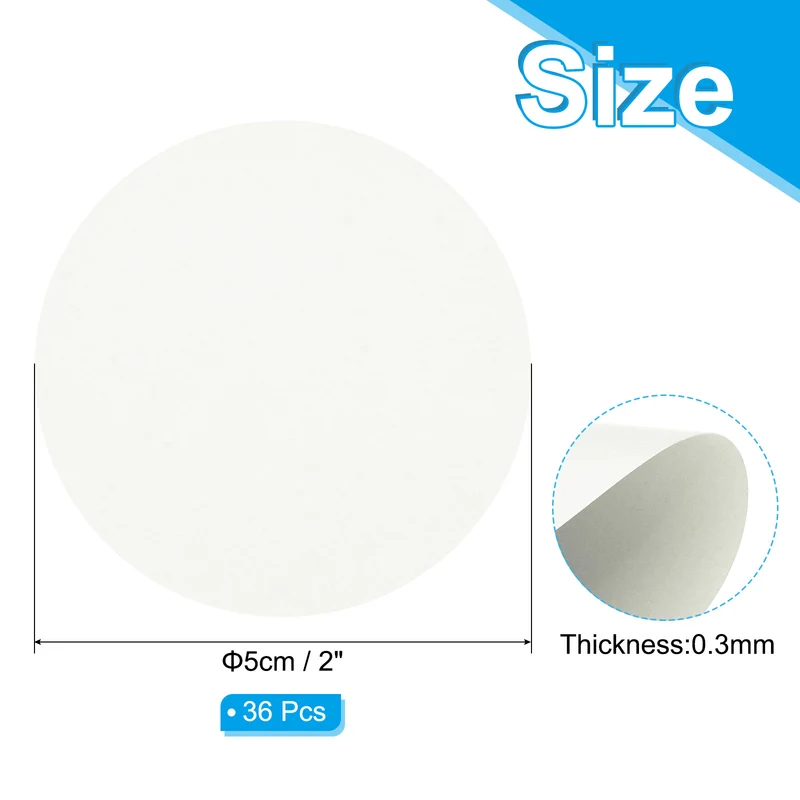 2inch Circle Card Stock, 36Pcs Round Shape Cutouts Paper, White