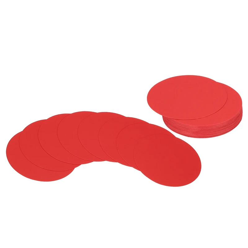 3inch Circle Card Stock, 36Pcs Round Shape Cutouts Paper, Red