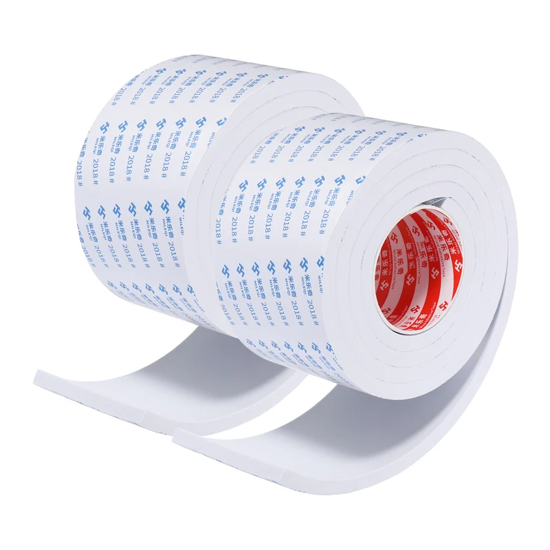 2pcs Foam Tape 100mm W x 10mm t x 2M Weather Stripping White for Door Window