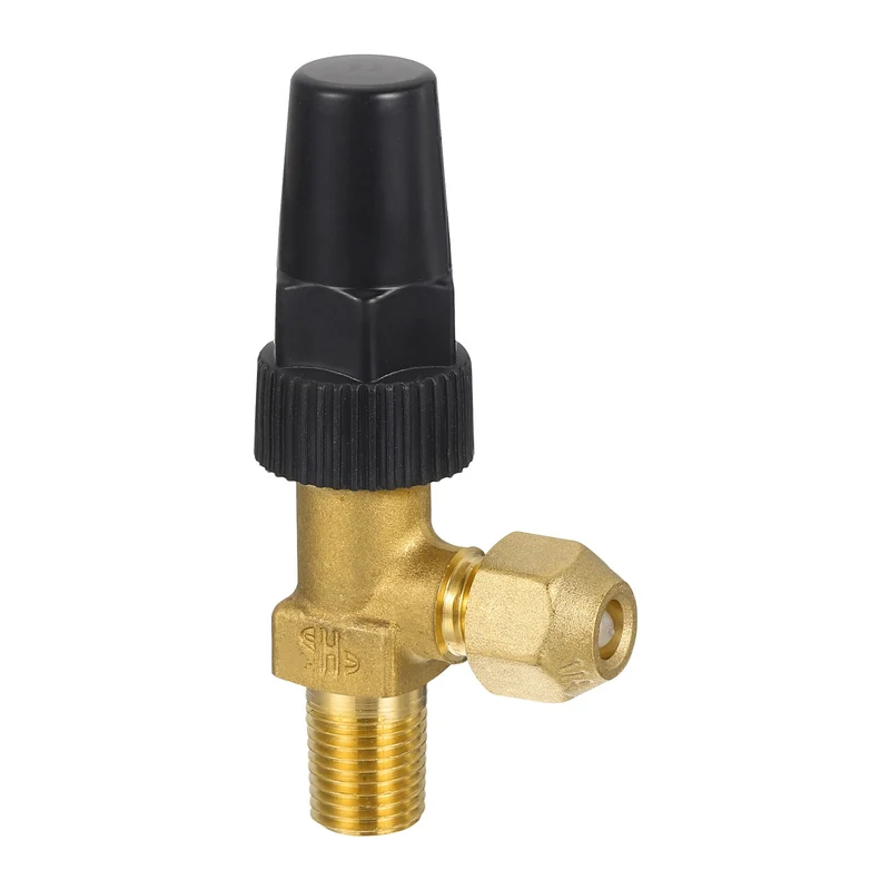 1/4" Flare x 1/4" NPT Male Angle Stop Valve Brass Right Angle Valve Fitting