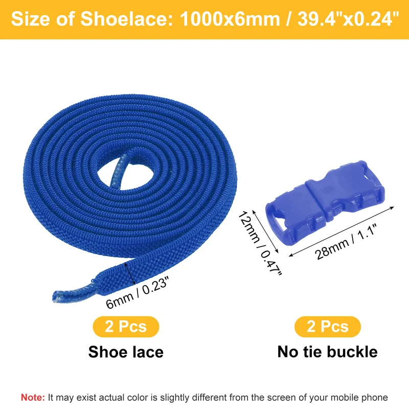 Elastic Tieless Shoe Laces for Adults Sneakers, Sapphire Blue