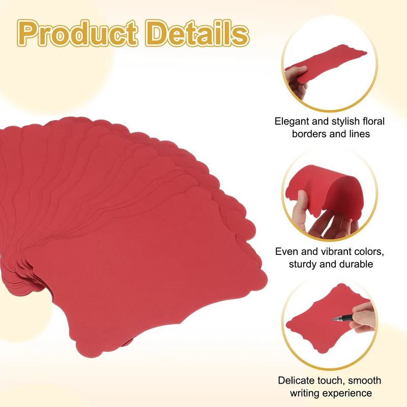 30Pcs Blank Kraft Cards Cardstock, 4x6 Inch Thick Cardstock Paper Red