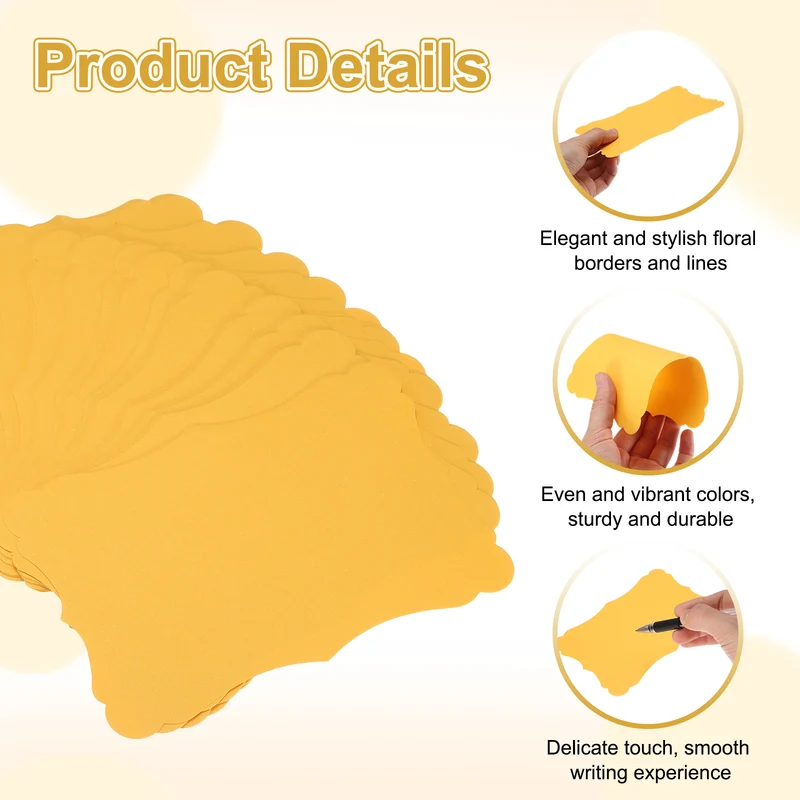 30Pcs Blank Kraft Cards Cardstock, 4x6 Inch Thick Cardstock Paper Golden