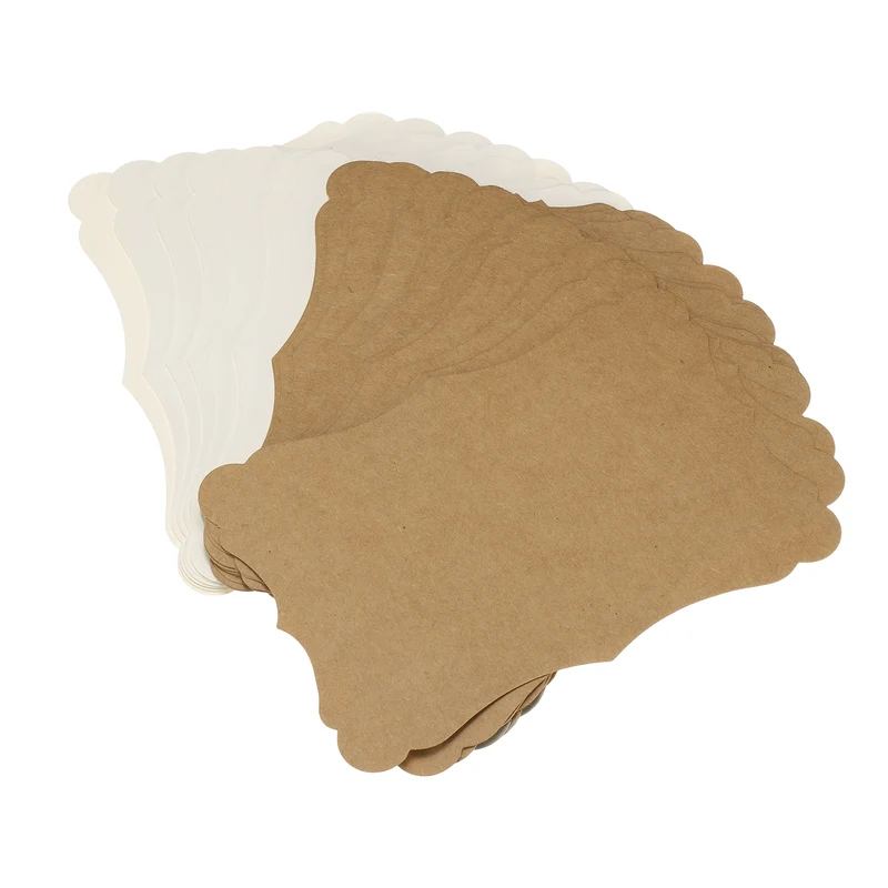 30Pcs Blank Kraft Cards Cardstock, 4x6 Inch Thick Cardstock Paper Brown White
