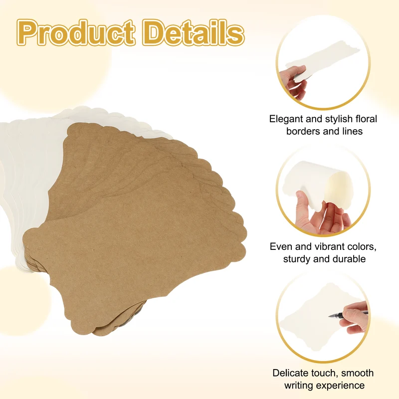30Pcs Blank Kraft Cards Cardstock, 4x6 Inch Thick Cardstock Paper Brown White
