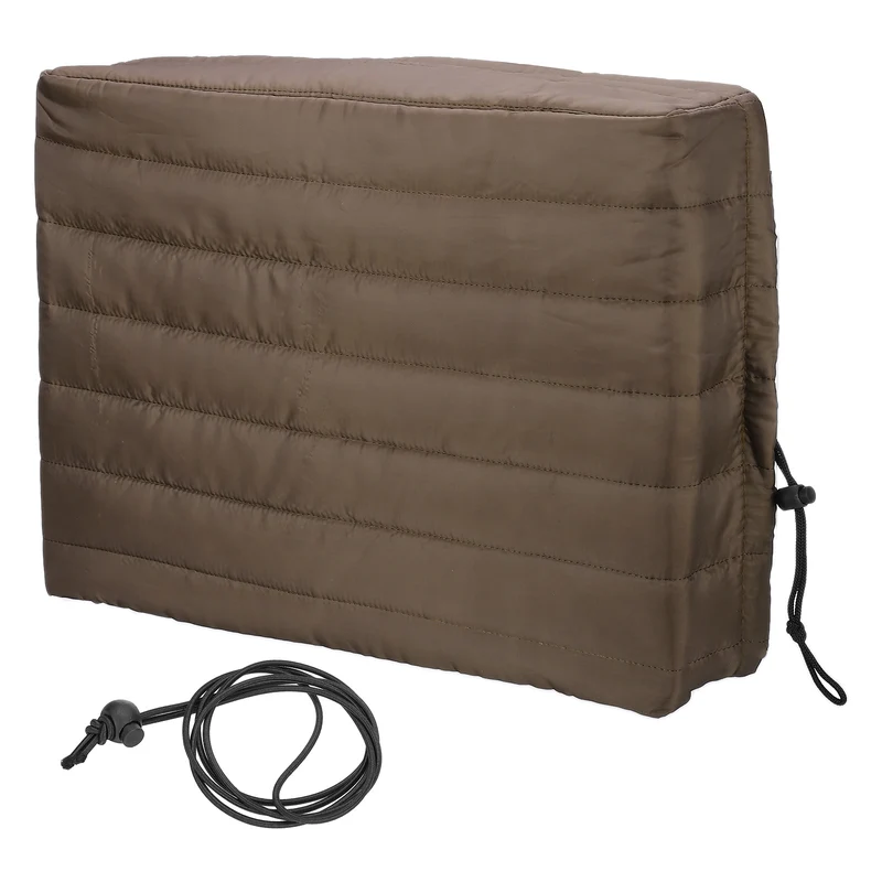 Indoor Air Conditioner Cover, 28x20x3.5" AC Unit Cover Double Insulation Brown