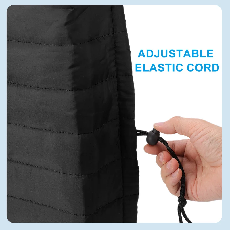 Indoor Air Conditioner Cover, 21x15x3.5" AC Unit Cover Double Insulation Black