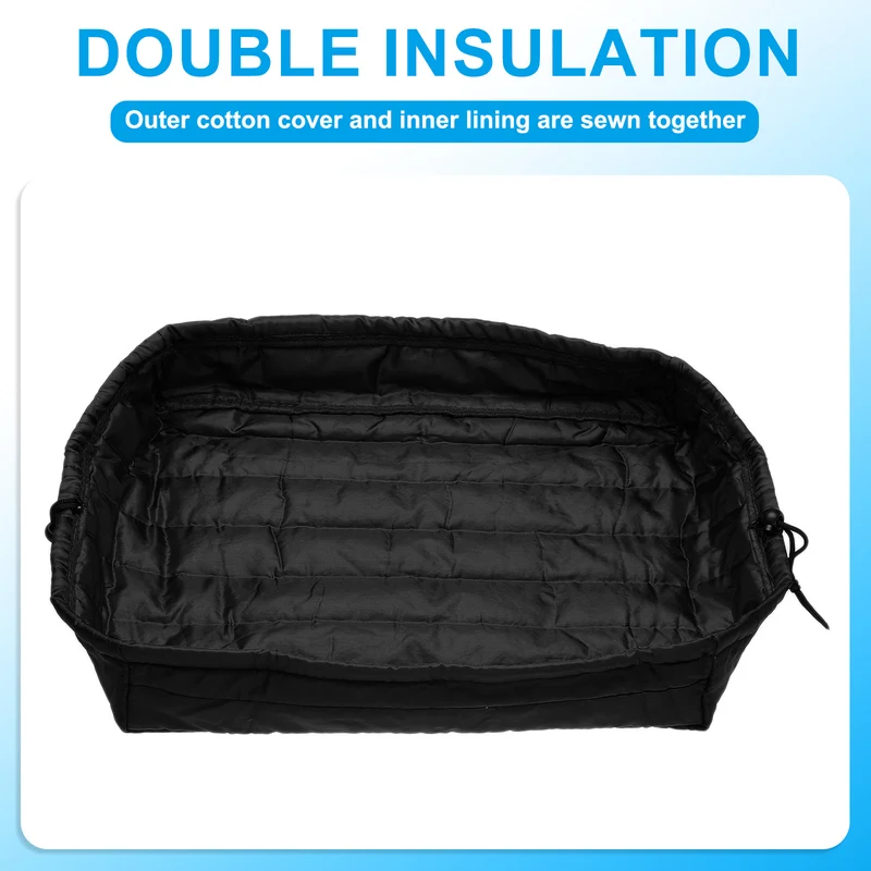 Indoor Air Conditioner Cover, 21x15x3.5" AC Unit Cover Double Insulation Black
