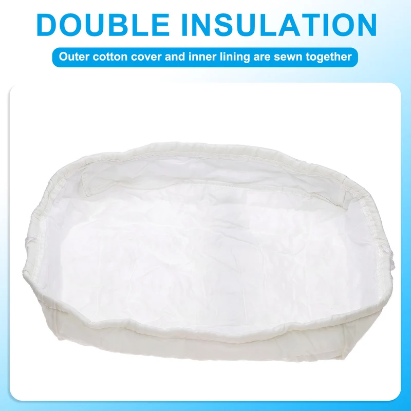 Indoor Air Conditioner Cover, 25x17x3.5" AC Unit Cover Double Insulation White