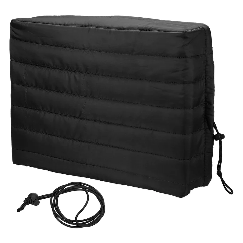 Indoor Air Conditioner Cover, 25x17x3.5" AC Unit Cover Double Insulation Black