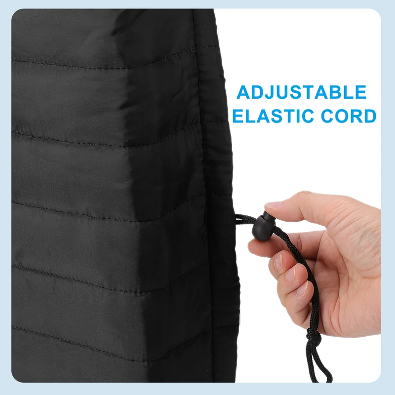 Indoor Air Conditioner Cover, 25x17x3.5" AC Unit Cover Double Insulation Black