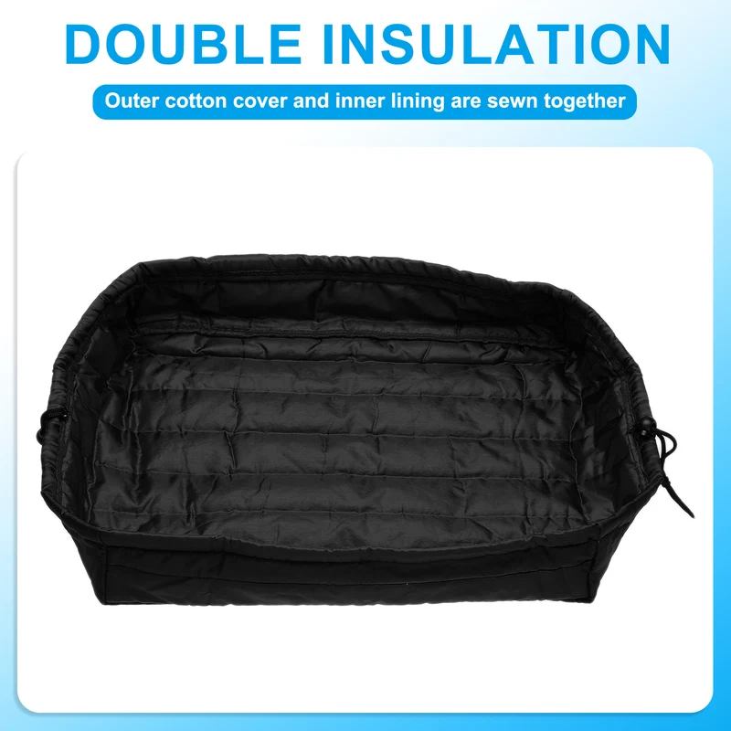 Indoor Air Conditioner Cover, 25x17x3.5" AC Unit Cover Double Insulation Black
