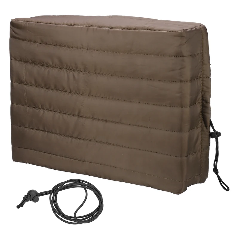 Indoor Air Conditioner Cover, 25x17x3.5" AC Unit Cover Double Insulation Brown
