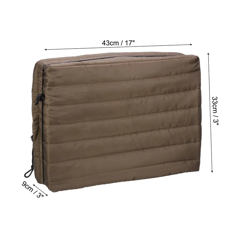Indoor Air Conditioner Cover, 17x13x3" AC Unit Cover Double Insulation Brown