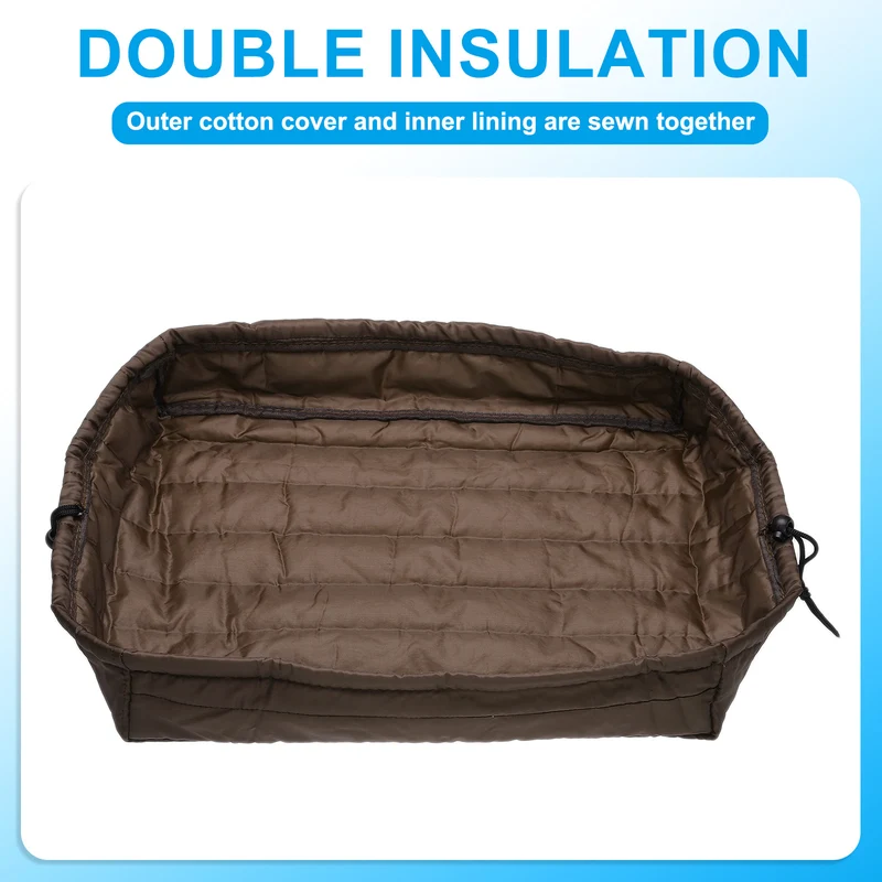 Indoor Air Conditioner Cover, 17x13x3" AC Unit Cover Double Insulation Brown