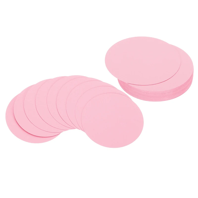 3inch Circle Card Stock, 50Pcs Cutouts Paper Thick Cardstock Coaster Pink