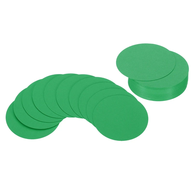 2inch Circle Card Stock, 50Pcs Cutouts Paper Thick Cardstock Coaster Dark Green