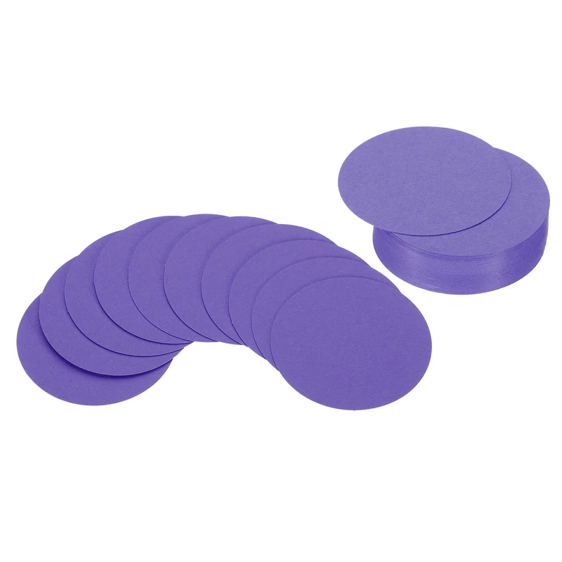 2inch Circle Card Stock, 50Pcs Cutouts Paper Thick Cardstock Coaster Dark Purple