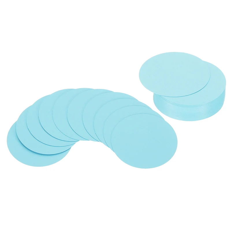 2inch Circle Card Stock, 50Pcs Cutouts Paper Thick Cardstock Coaster Light Blue