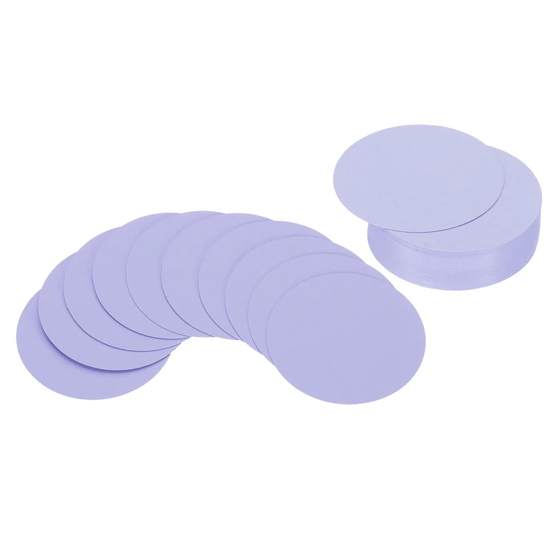 2inch Circle Card Stock, 50Pcs Cutouts Paper Thick Coaster Light Purple