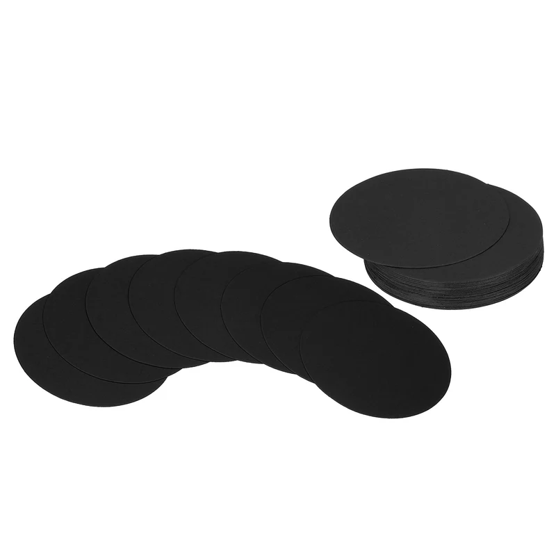 3inch Circle Card Stock, 36Pcs Round Shape Cutouts Paper, Black