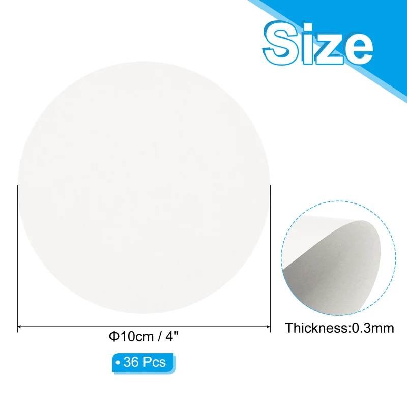 4inch Circle Card Stock, 36Pcs Round Shape Cutouts Paper, White