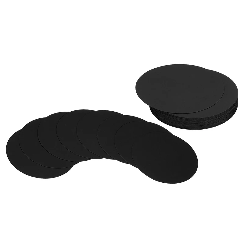 4" Circle Card Stock, 36Pcs Round Shape Cutouts Paper, Black