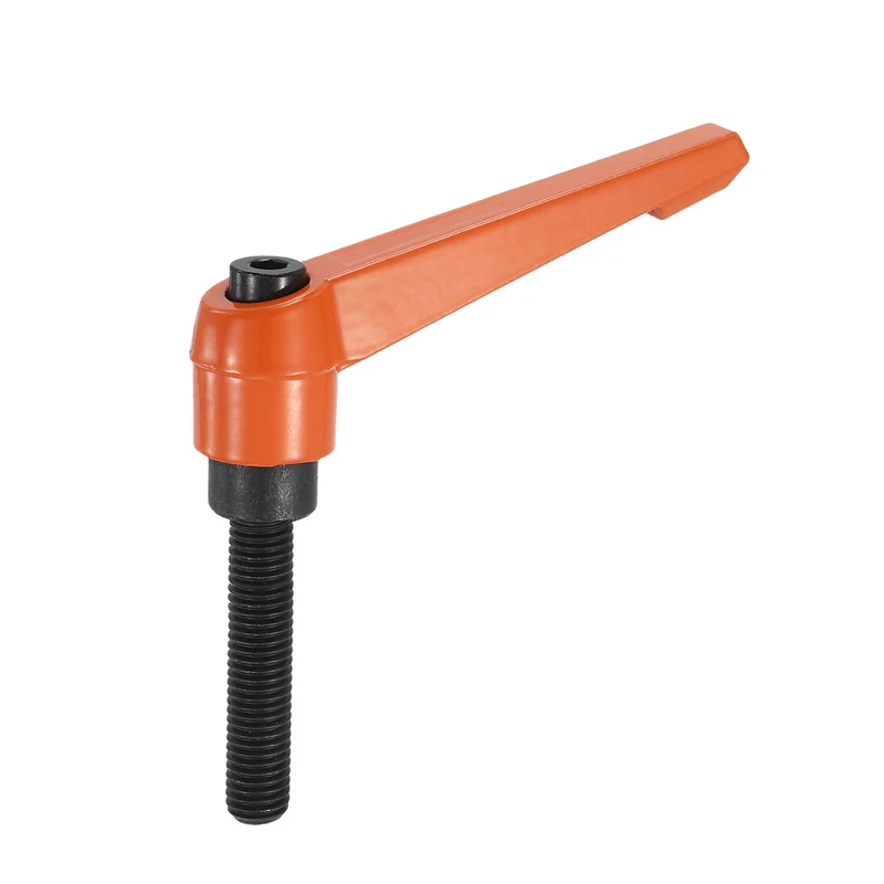 Clamping Lever Handles for Lathe, M12x60mm Male Thread Orange