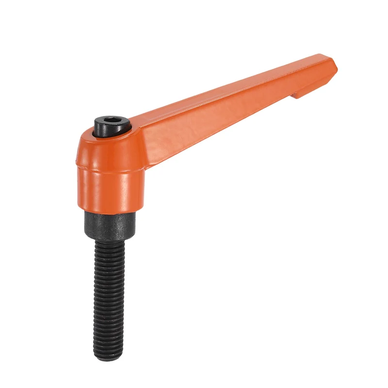 Clamping Lever Handles for Lathe, M12x50mm Male Thread Orange