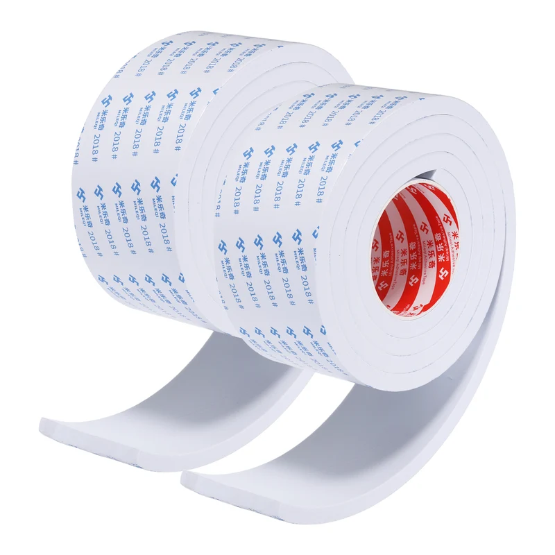 2pcs Foam Tape 80mm W x 10mm t x 2M Weather Stripping White for Door Window
