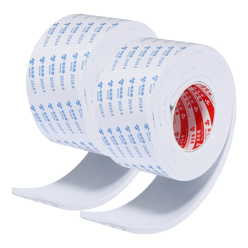 2pcs Foam Tape 80mm W x 8mm t x 2M Weather Stripping White for Door Window