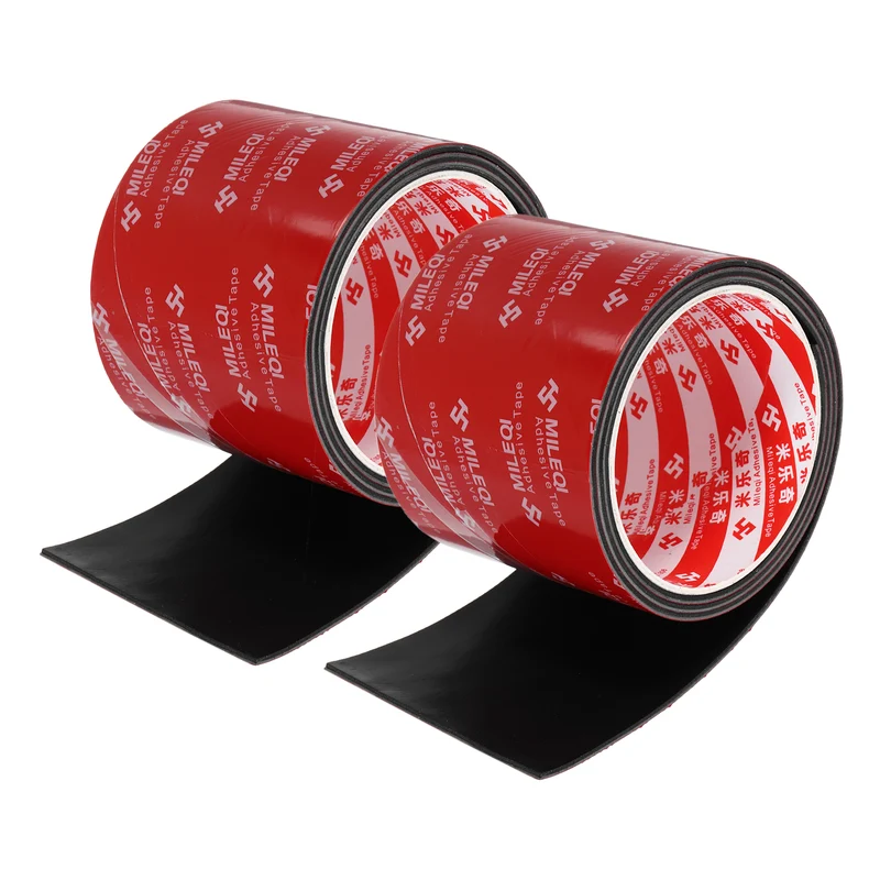 2 Pcs Solid Neoprene Rubber Strips 3 1/8" W x 1/16" t x 3.3ft l Black
