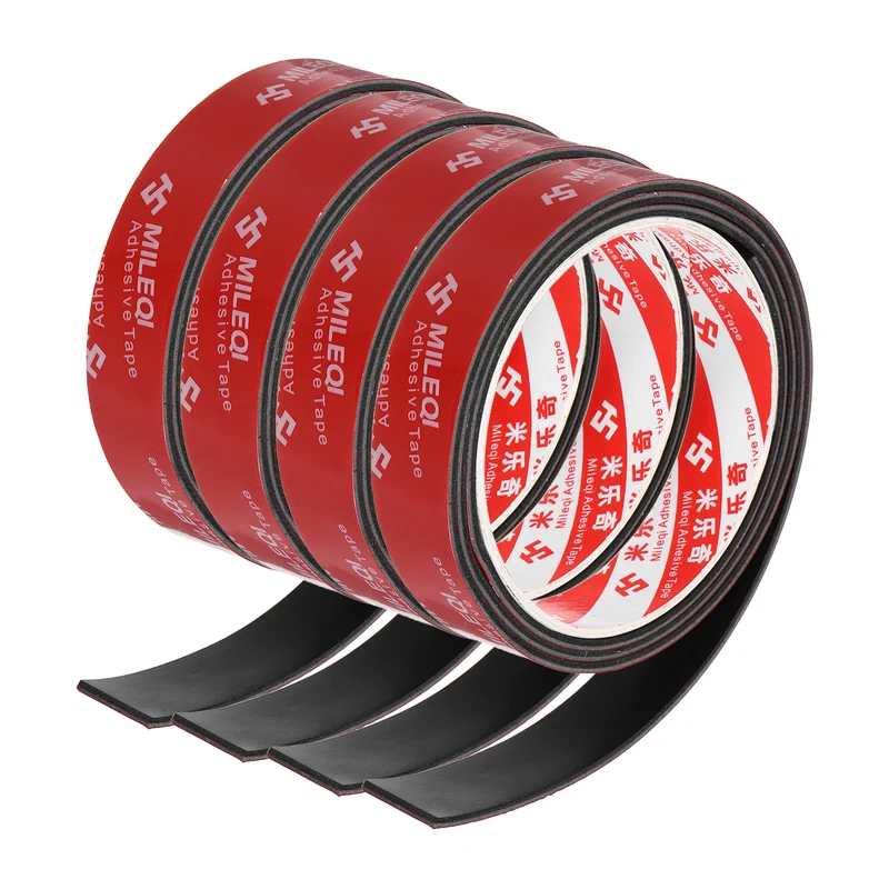 4 Pcs Solid Neoprene Rubber Strips 13/16" W x 1/16" t x 3.3ft l Black