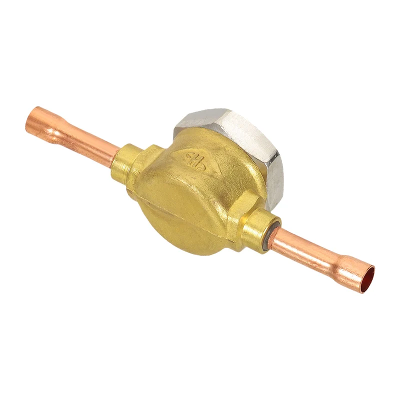 Sight Glass, 1/4 x 1/4 Sweat Universal Liquid Moisture Indicator Soldering for Air Conditioning HVAC Refrigeration