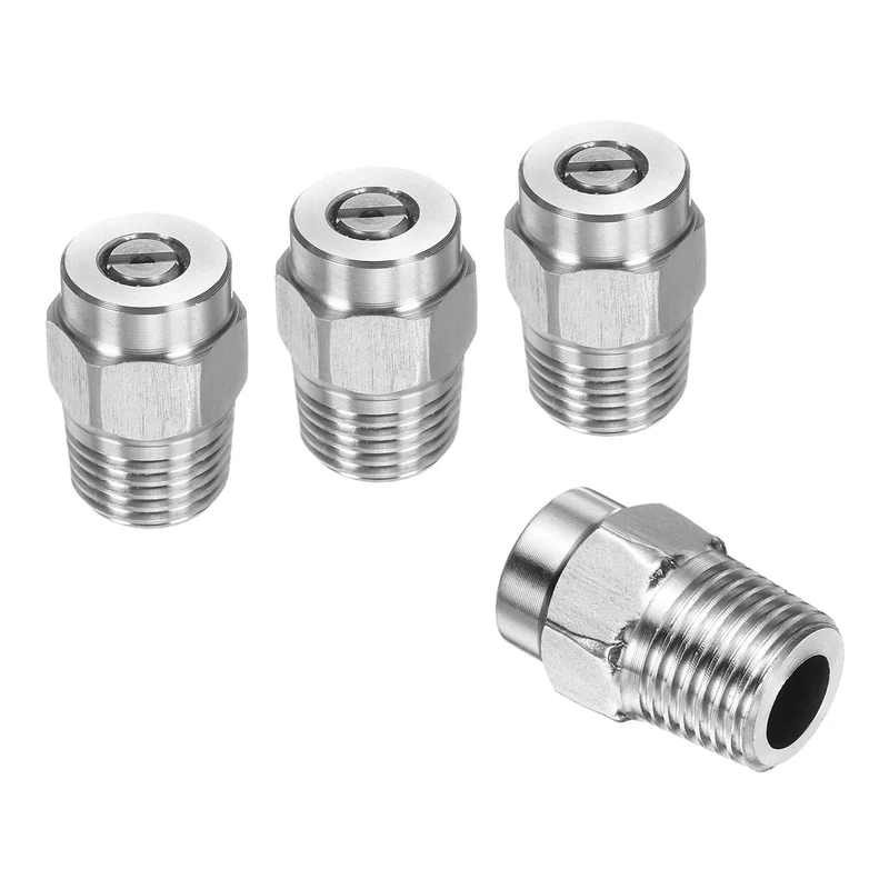 4pcs 40 Degree Surface Clean Tip 1/4 Inch NPT Male 1.514 Orifice Spray Nozzles