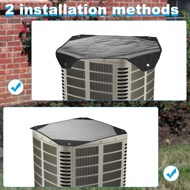 Air Conditioner Cover, 31.5x31.5" Outdoor AC Unit Mesh Covers AC Cover, White
