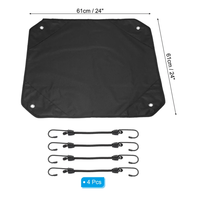 Air Conditioner Cover, 24x24" Outdoor AC Unit Covers Waterproof AC Cover, Black