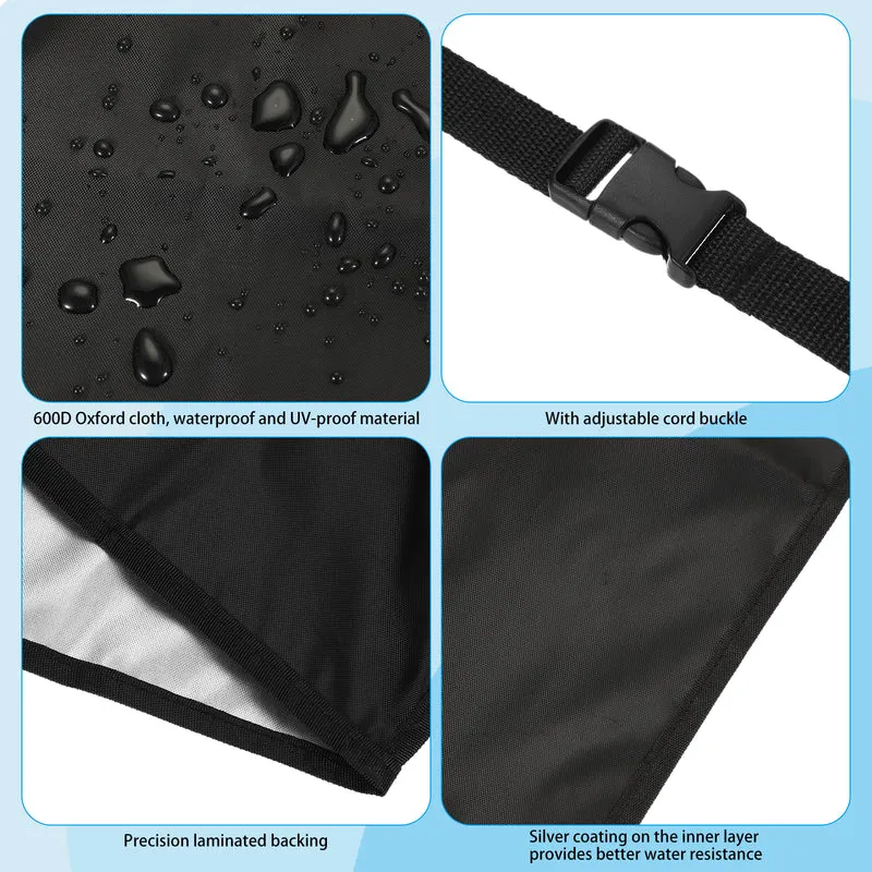 Air Conditioner Cover for Outside Units, 27.5x23x19 inch 600D Waterproof Window AC Unit Cover Dustproof Outdoor Window AC Protection Covers for Outdoor, Black