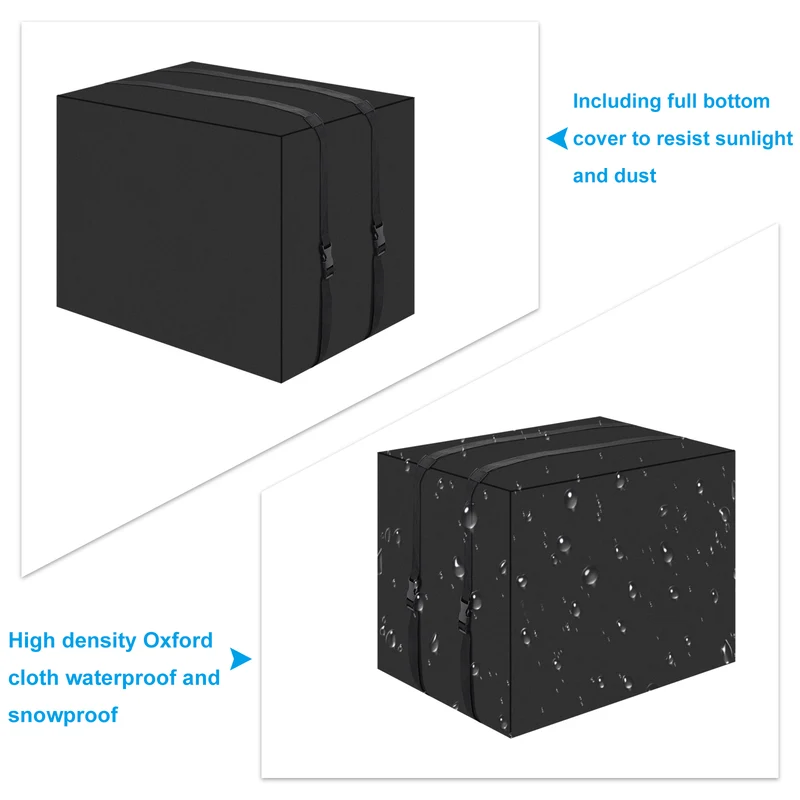 Air Conditioner Cover for Outside Units, 25.5x21x18 inch 600D Waterproof Window AC Unit Cover Dustproof Outdoor Window AC Protection Covers for Outdoor, Black