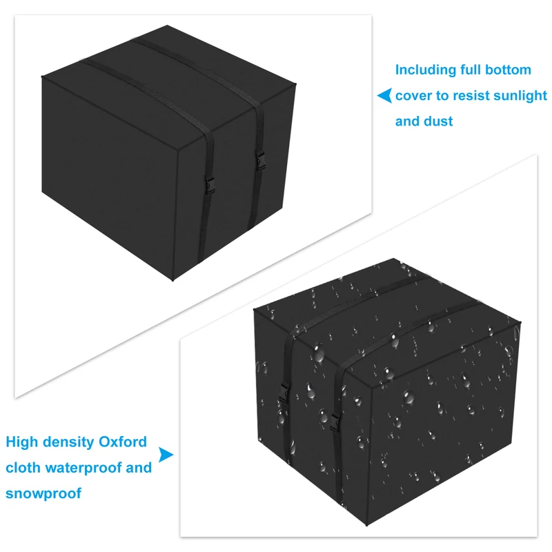 Air Conditioner Cover for Outside Units, 25x20x18 Inch Waterproof Window AC Unit Cover Winter Dustproof Outdoor Window AC Protection Covers for Outdoor, Black