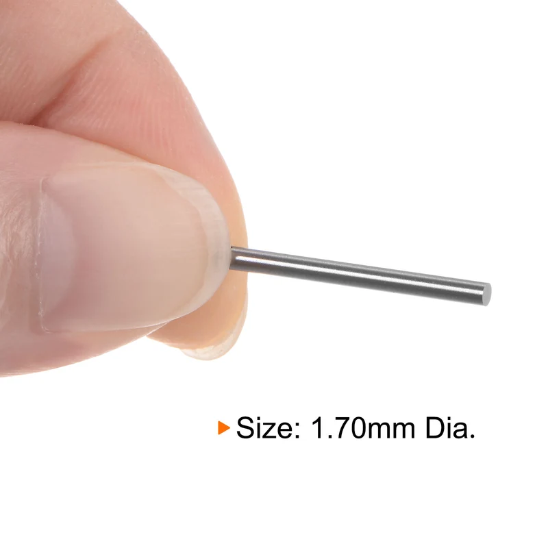 2pcs Class x Steel Pin Gage 1.70mm Dia Metric Tolerance 0.001mm Plug Gage Pins