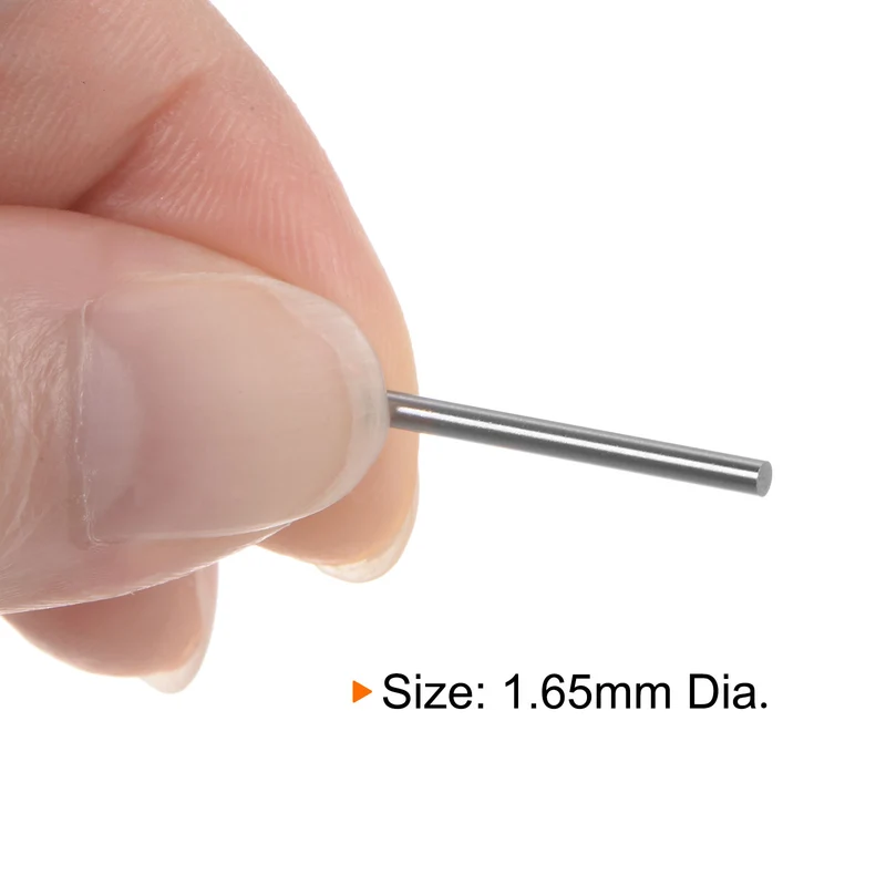 2pcs Class x Steel Pin Gage 1.65mm Dia Metric Tolerance 0.001mm Plug Gage Pins