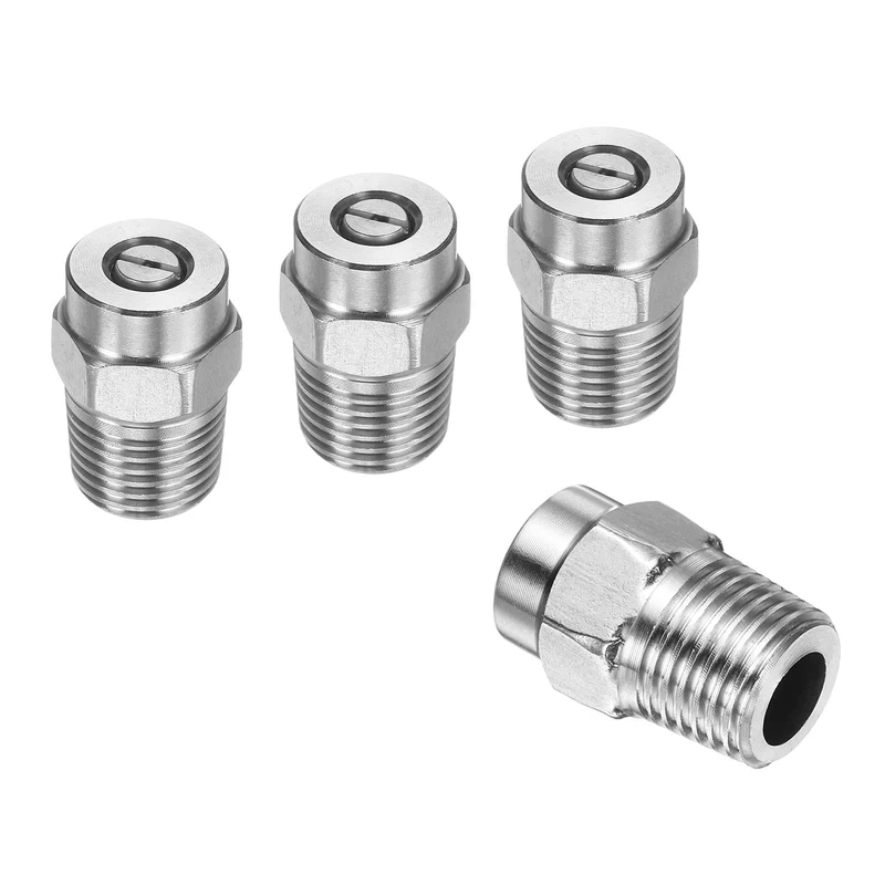 4pcs 40 Degree Surface Clean Tip 1/4 Inch NPT Male 1.156 Orifice Spray Nozzles