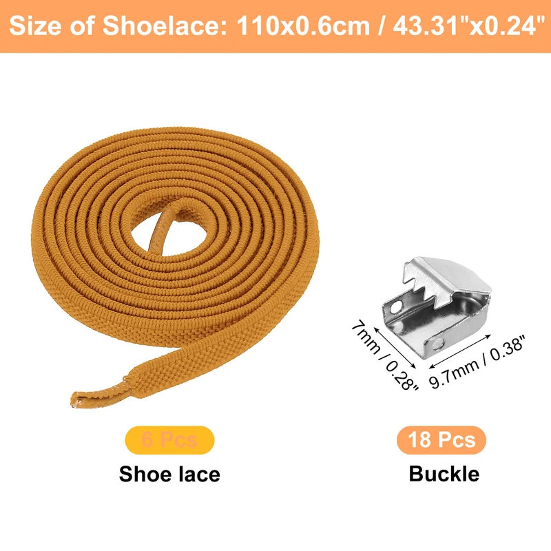 3Pairs No Tie Shoe Laces, Elastic Tieless Shoelaces with End Clips, Brown
