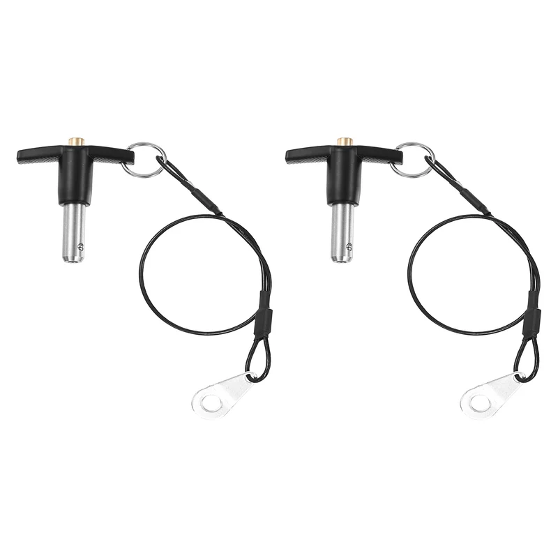 2Pcs T-Handle Quick Release Pin 3/8" x 13/16" (Dia x L) 304 Stainless Steel