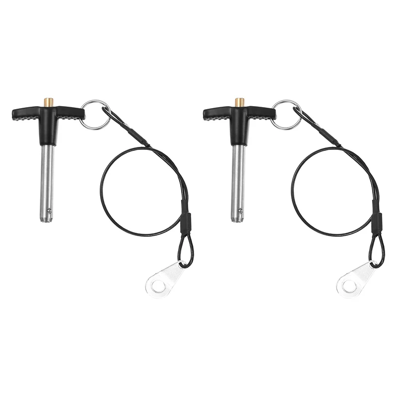 2Pcs T-Handle Quick Release Pin 5/16" x 1-9/16" (Dia x L) 304 Stainless Steel