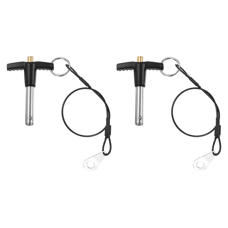2Pcs T-Handle Quick Release Pin 5/16" x 1-3/16" (Dia x L) 304 Stainless Steel