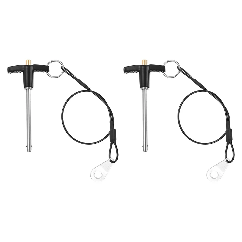 2Pcs T-Handle Quick Release Pin 3/16" x 2-3/8" (Dia x L) 304 Stainless Steel